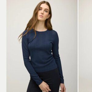 NWT KIT + ACE Farrah Slim Fit Long Sleeve Crewneck Sweater - M - Dark Navy